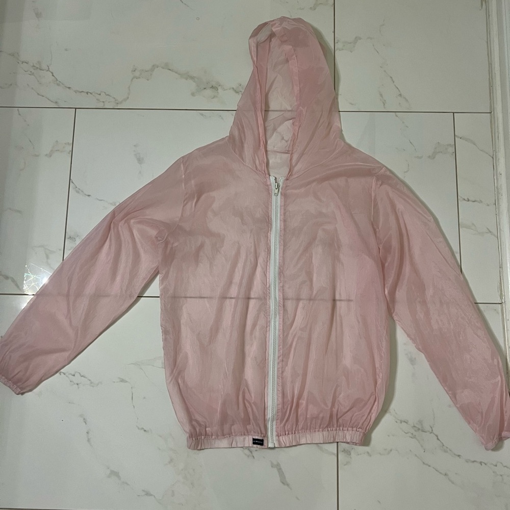 Brandy Melville Pink Scar Windbreaker Jacket